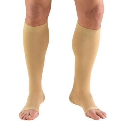 Truform Stockings Short Length Knee High Open Toe: 30-40 mmHg XL BEIGE........70